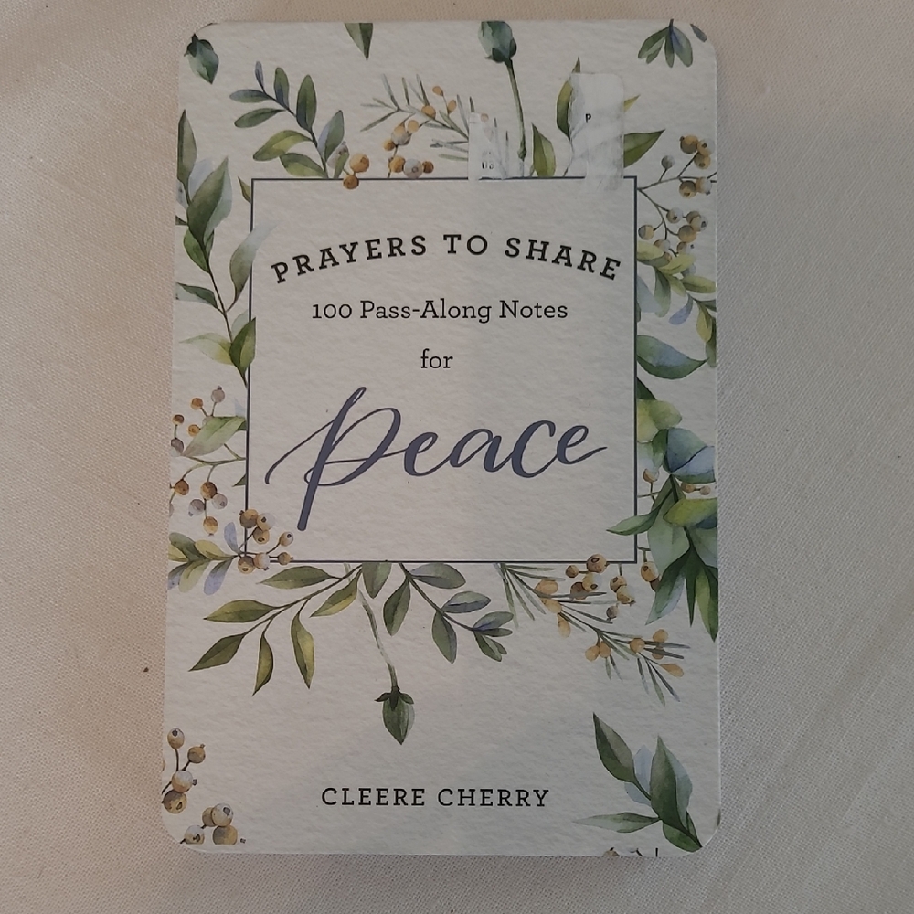 Cleere Cherry Peace Pass-Along Notes - Green and White